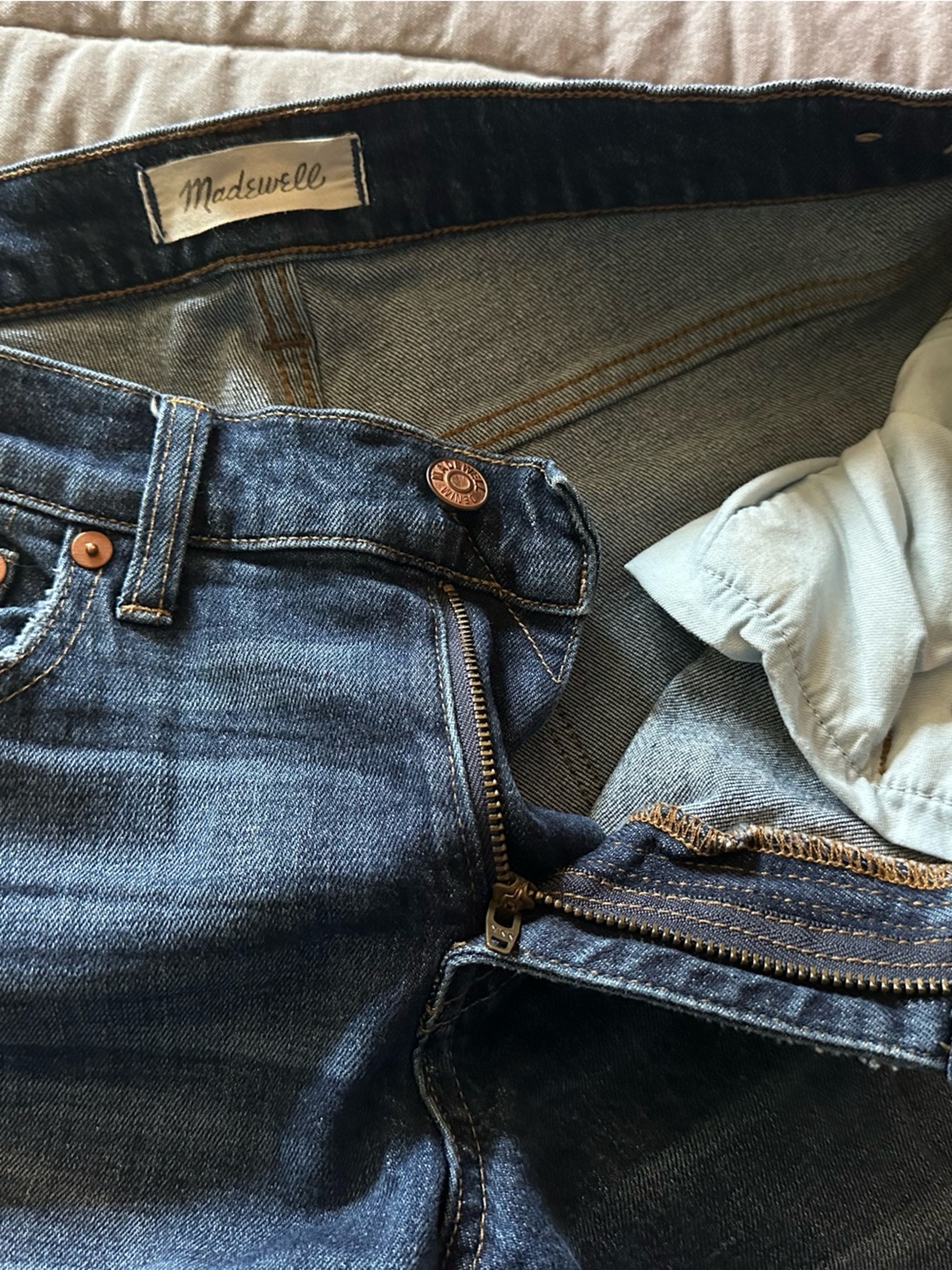 Madewell Men's Indigo Blue Slim Straight Jeans